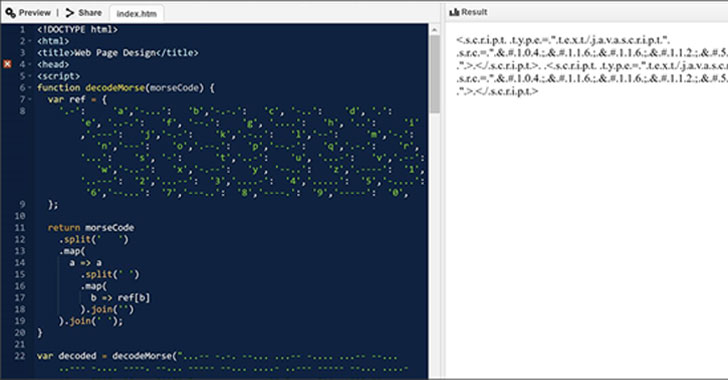 takian.ir hackers spotted using morse code in phishing attacks to evade detection 1